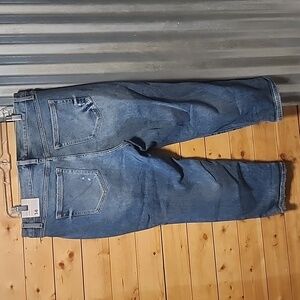 Lane Bryant Jeans Size 14 NWT Girlfriend Crop Mid Rise Distressed